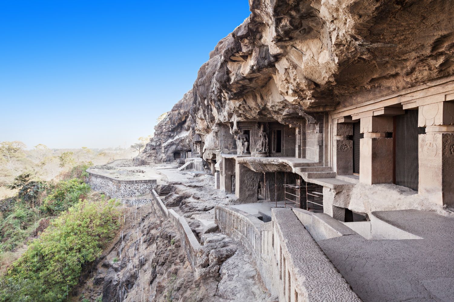 "Ellora Caves, a UNESCO World Heritage Site located near Aurangabad"